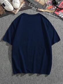 Manfinity Homme Heren Casual Letter Print Korte Mouw T-shirt, Zomer