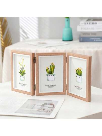 Marcos decorativos plegables de madera y marcos de fotos para el hogar