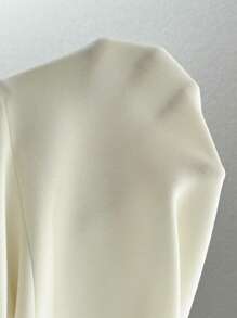 Chiquease Ruched 3D Floral Decor Bubble Pleated Short Sleeve Women T-Shirt