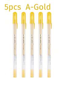 (1 支/5 支/10 支) 白色/金色/银色荧光笔，适合学生用于艺术绘画、素描光泽、手册黑色纸板笔返校 - 彩色 - 查看 11