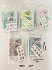 $150/$300/$500/$1000 迷你活页夹储蓄挑战，25 张纸套，金钱挑战口袋整理器 - 彩色 - 查看 7