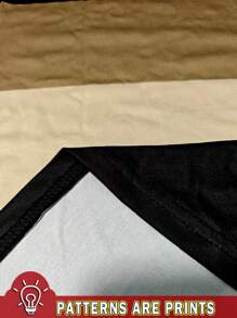 SHEIN LUNE Camiseta holgada de talla grande con estampado de rayas minimalista casual, para verano