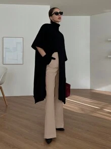 DAZY Quần ống loe dài cho nữ, quần dài giúp thon gọn và kéo dài chân cho nữ - Lạc đà - Xem 7