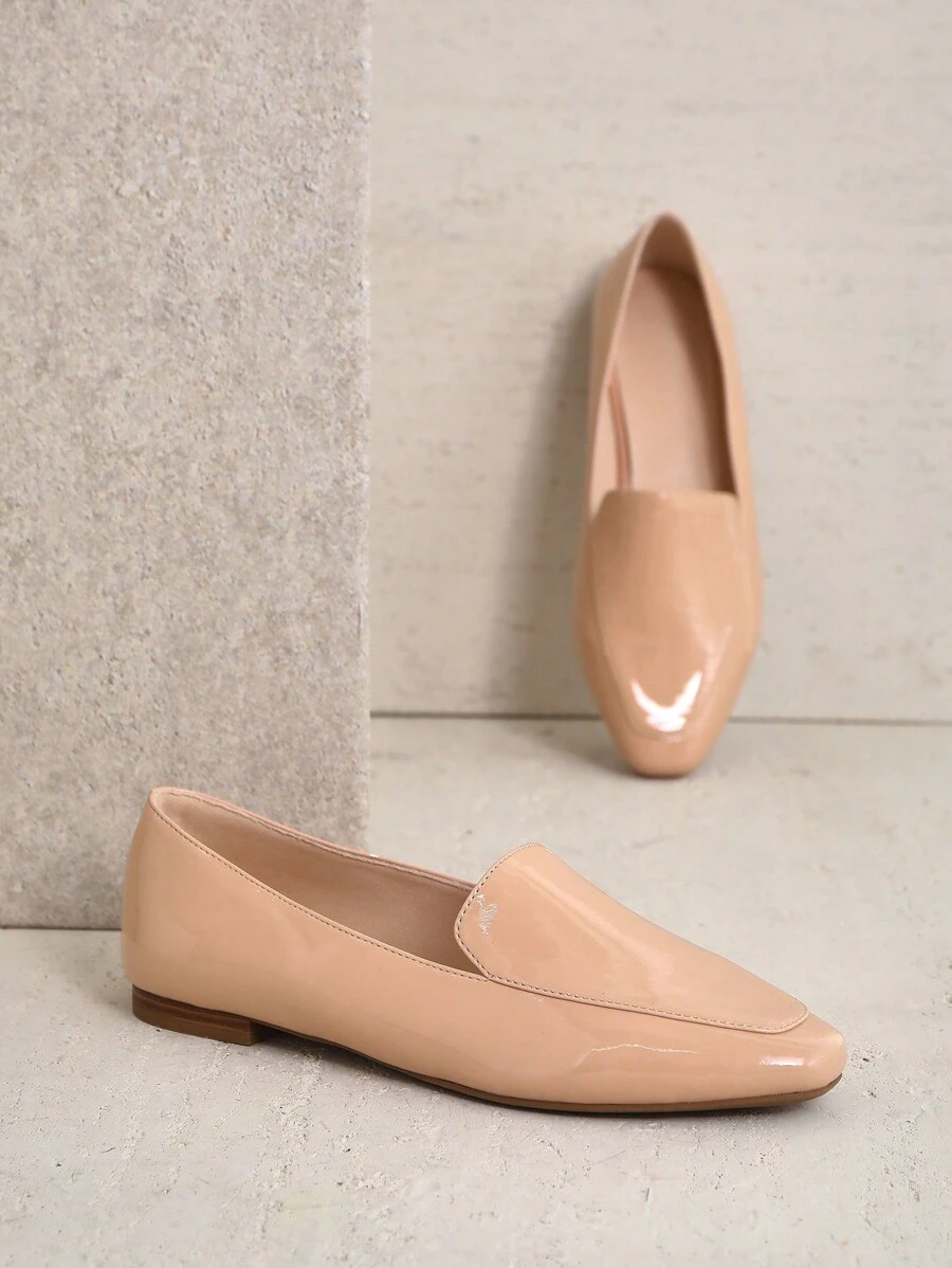 SHUZIA 女士仿 PU 简约一脚蹬乐福鞋