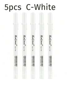 (1 支/5 支/10 支) 白色/金色/银色荧光笔，适合学生用于艺术绘画、素描光泽、手册黑色纸板笔返校 - 彩色 - 查看 13