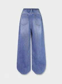 Loose Casual Commuter Jeans For Teenage Boys, American Street Style, Fashion Versatile All-Match Washed Oversized Straight Leg Jeans, New Arrival 2025