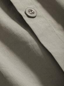 Dazy-Less Camisa de mujer de manga larga con diseño minimalista y casual de negocios, con botones, ropa de mujer de otoño