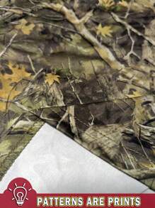 Attitoon 女士休闲简约全印花树枝图案圆领修身短款 T 恤，适合秋冬季 - 白色 - 查看 3