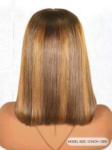 ALL READY WIG Highlight Wig Glueless Bob Wig Human Hair Lace Wigs For Women P4/30 Highlight Brown Pre Bleached Pre Plucked Pre-Cut Lace Melting 4x4 Lace Closure Glueless Wigs With Front Hair 100% Human Hair Wig 9AM HAIR - S4/30 - View 2