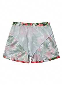 Manfinity Swimmode Men's Tropical Plant Print Drawstring Waist Casual Beach Shorts Men Swim Trunks - Multicolor - View 6