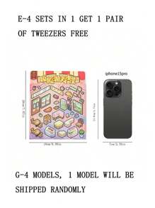 Thích hợp cho cảnh nhà thu nhỏ, nhãn dán trò chơi thương mại mô phỏng, chủ đề nướng bánh, đồ trang trí nhà thời trang, nhãn dán trang trí 3D thủ công và nhật ký tự làm, không cần cắt, quà tặng tiệc - Nhiều màu - Xem 7