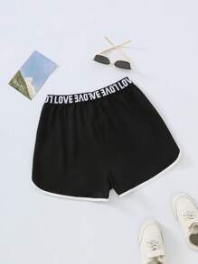 Tween Girls Casual Minimalist Everyday Shorts Girls Sports Shorts,Holiday,Summer,Travel - White - View 2