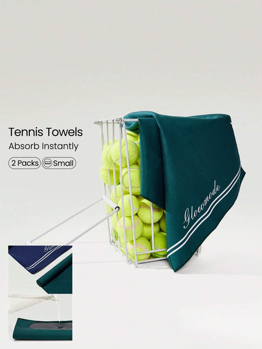 GLOWMODE Quick-Dry Cool Down Tennis Deodorizing Gym Workout Towel With Lanyard - Multicolor - View 1