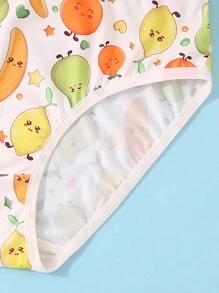 Set de 3 bragas casuales y sencillas para niñas, ropa interior cómoda, dulce y linda para adolescentes - Multicolor - Ver 5