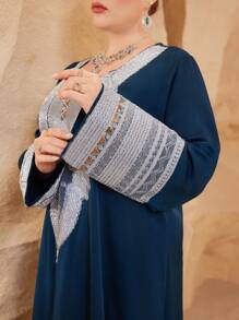 Al Najma 定制阿拉伯长袍，花卉蕾丝拼布设计，优雅奢华