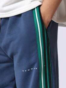 SUMWON Athleisure Track Sweatpants With Side Stripes Classic Training Jogger Pants Elastic Waist Casual Sport Bottoms Perfect For School Gym Exercise