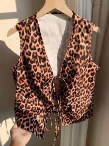 Comfortcana Parte superior de vacaciones con gráfico de leopardo para mujeres en conciertos de verano y festivales de música country - Multicolor - Ver 6