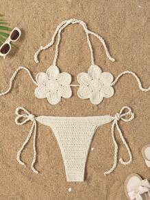 Swim Mod Cubierta de playa de verano de punto sexy para vacaciones de mujer - Plateado - Ver 1