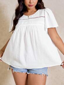 Elaquor Plus Size Casual Minimalist Daily Wear Shirt