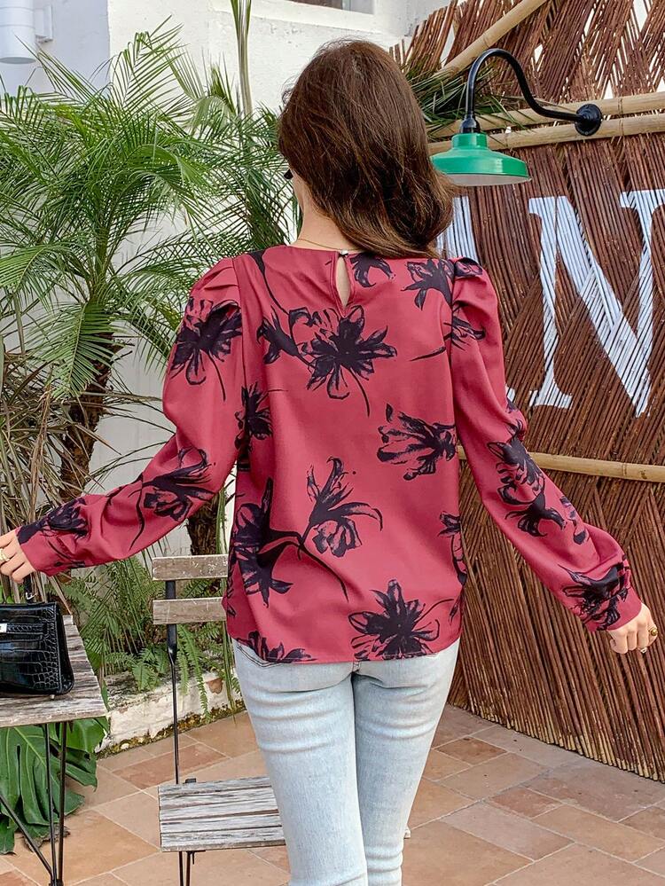 Spring New Elegant High-End Blouse For Women, Suitable For Party And Valentine's Day,Fall Clothes Long Sleeve Top Graphic Tee