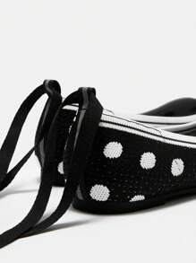 CUCCOO BASICS Zapatos planos de mujer con estampado de lunares, cómodos para uso diario