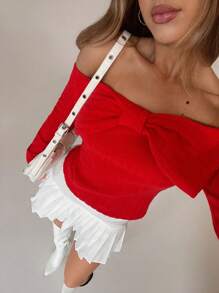 SHEIN SXY لباس علوي نسائية كبيرة الحجم من الدانتيل الشفاف، لباس علوي حفلات مثيرة من الدانتيل الشبكي الأسود، مناسبة للارتداء اليومي، والمهرجانات الموسيقية، والحفلات الموسيقية، وحفلات الكرنفال، وعطلات الشاطئ، وموعد ليلي، وأعياد الميلاد، وحفلات توديع العزوبية، والنوادي، والمناسبات غير الرسمية، وأسلوب الشارع، والخروج، وإبراز جمال القوام - الأحمر - مشاهدة 3