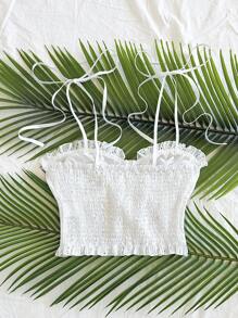 Soleia Áo ba lỗ họa tiết hoa màu trắng cho nữ - trắng - Xem 2