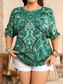 SHEIN LUNE 大码休闲纽扣衬衫，时尚日常穿着