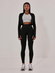 Musera Sport Ribbed Waist Seamless Leggings Summer Holiday Ibiza Beachwear, Padel, Tennis, Pickleball Gym Fitness Fall Winter