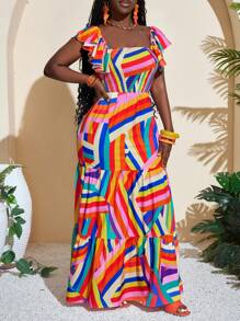 Slaydiva Women's New Casual Crew Neck Oversized T-Shirt With Letter & Graphic Print, Pink