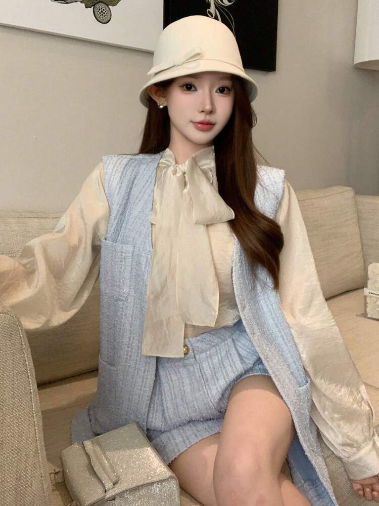 Summer New Arrival Spring Style Date Look Loose Casual Vest & Shorts 2 Pieces Set For Women,Short Women Sets,Fall Clothes