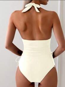 SHEIN Swim 女士春假吊带背带比基尼上衣