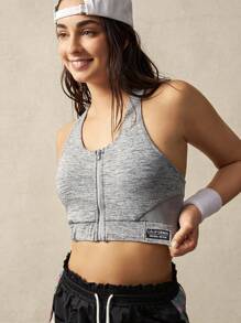 VARSIVA Women's Racerback Sports Bra For Daily Fitness - Grey - View 3