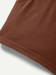 Cozy Pixies Bộ 2 món/bộ áo thun cổ tròn tay ngắn màu tương phản cho bé trai/gái và quần short thể thao - Nhiều màu - Xem 7