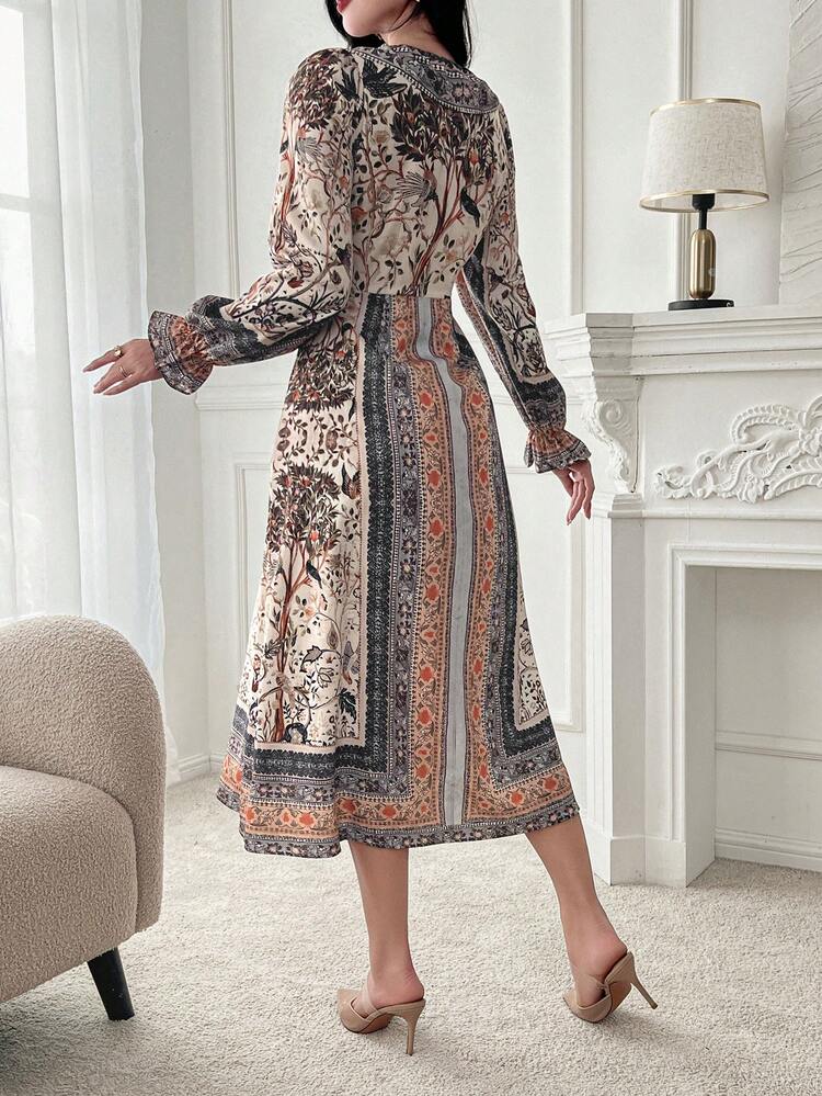 New Summer Bohemian Style Sundress For Women,Ruffle Vacation Outfits Women Boho
