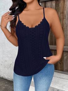 SHEIN LUNE Multiple Piezas/Set Variedad de Colores Camiseta tipo Cami con Encaje - Multicolor - Ver 6