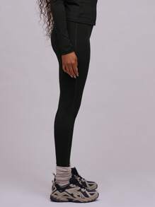 Musera Sport High Waist Seamless Fitted Activewear Leggings Workout Hiking Women Gym Fitness Fall  Yoga Pilates Daily Casual - Black - View 3