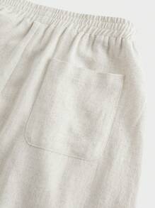 Manfinity VCAY Men's Woven Long Straight Casual Pants, Suitable For Daily Wear