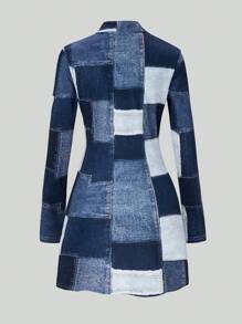 BamGleam Splice Printed Button Down Shirt And Skirt Women Color Block Spring Summer Set