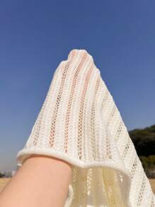 Manfinity CasualKnits Maglione casual da uomo a tinta unita, lavorato a maglia e traforato - Multicolore - Visualizzare 7