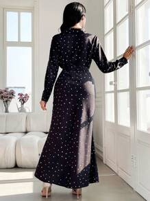 Modelyn 2 Pieces Set Women Simple Fashion Casual Long Sleeve Shirt And Skirt