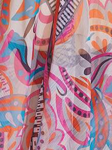 SHEIN Swim Curve Plus Size Women's Sleeveless Print Patchwork Beach Cover Up, For Summer Vacation