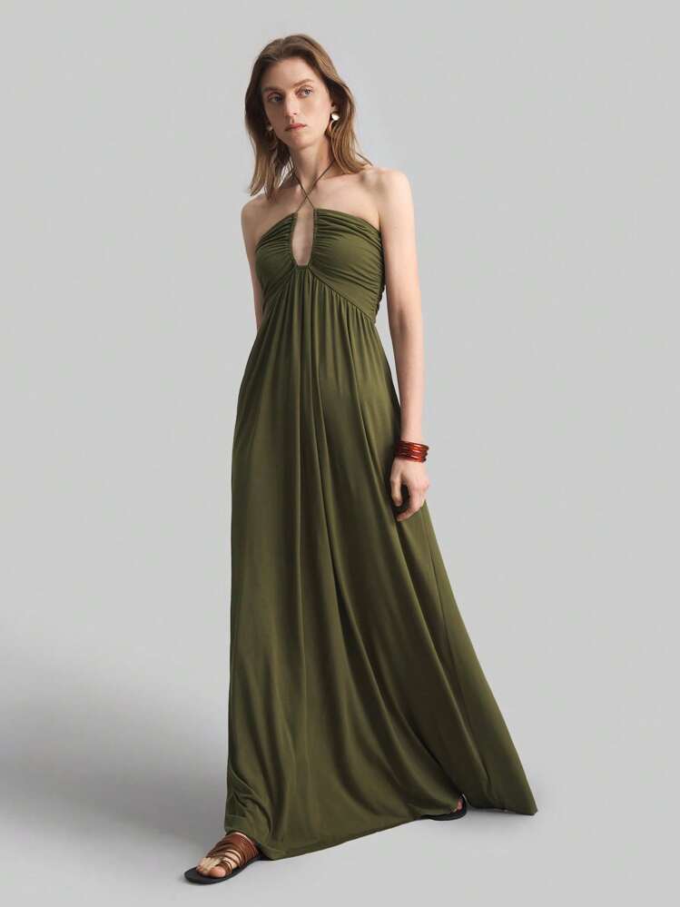 clippers green dress Shiloh Merino Wool Belted Dress