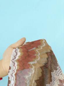 SHEIN Swim 3pcs Women Wavy Stripe Textured Sexy Halter Bikini Set, Summer Beach Vacation