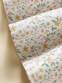 SHEIN Young Girl Ditsy Floral Ruffle Hem Round Neck Cute Sleeveless Dress - Multicolor - View 4