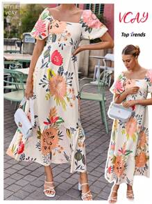 Breezaya Romantic Vacation Style Women Long Dress - Multicolor - View 6