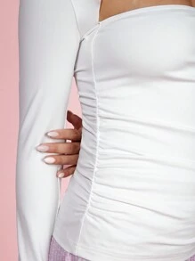 COSMINA 女士白色优雅正式衬衫、办公室时尚服装、灵感来自影响者、老钱风格、女士夏季服装