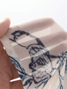 DAZY New Summer Fashion Elegant Blue Printed Long Sleeve Ladies Shirt,Fall Women Clothes