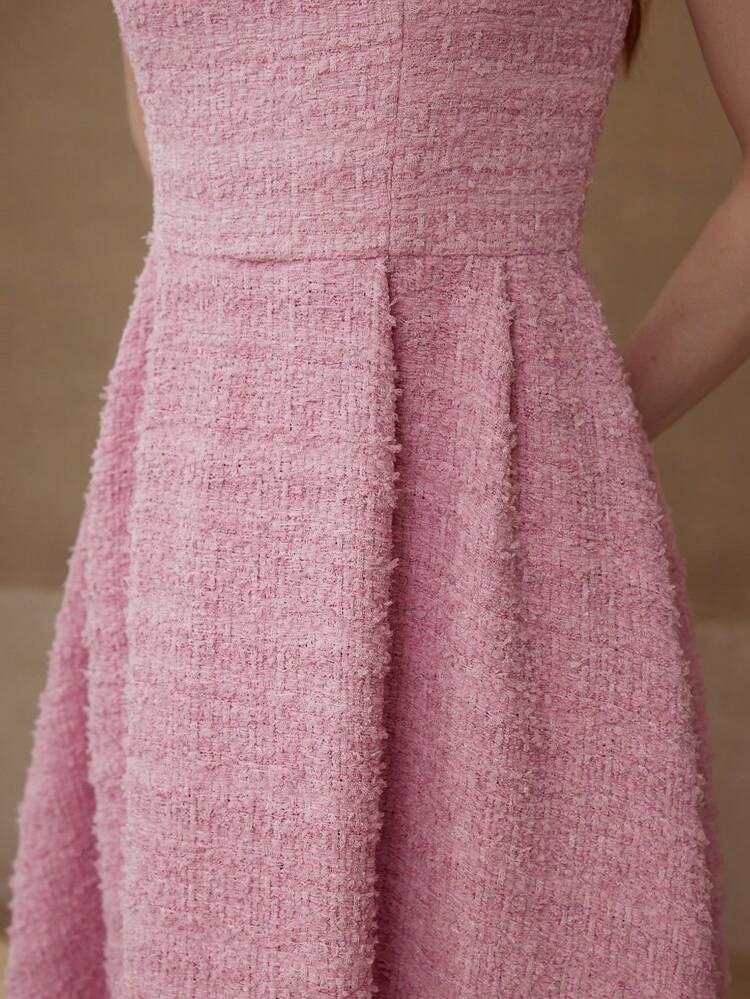TWEED ZIPPER DRESS
