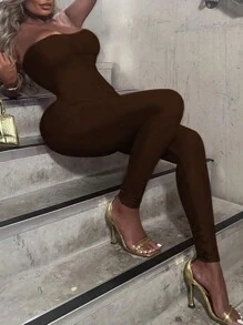 INAWLY 女士简约时尚休闲日常修身连体裤